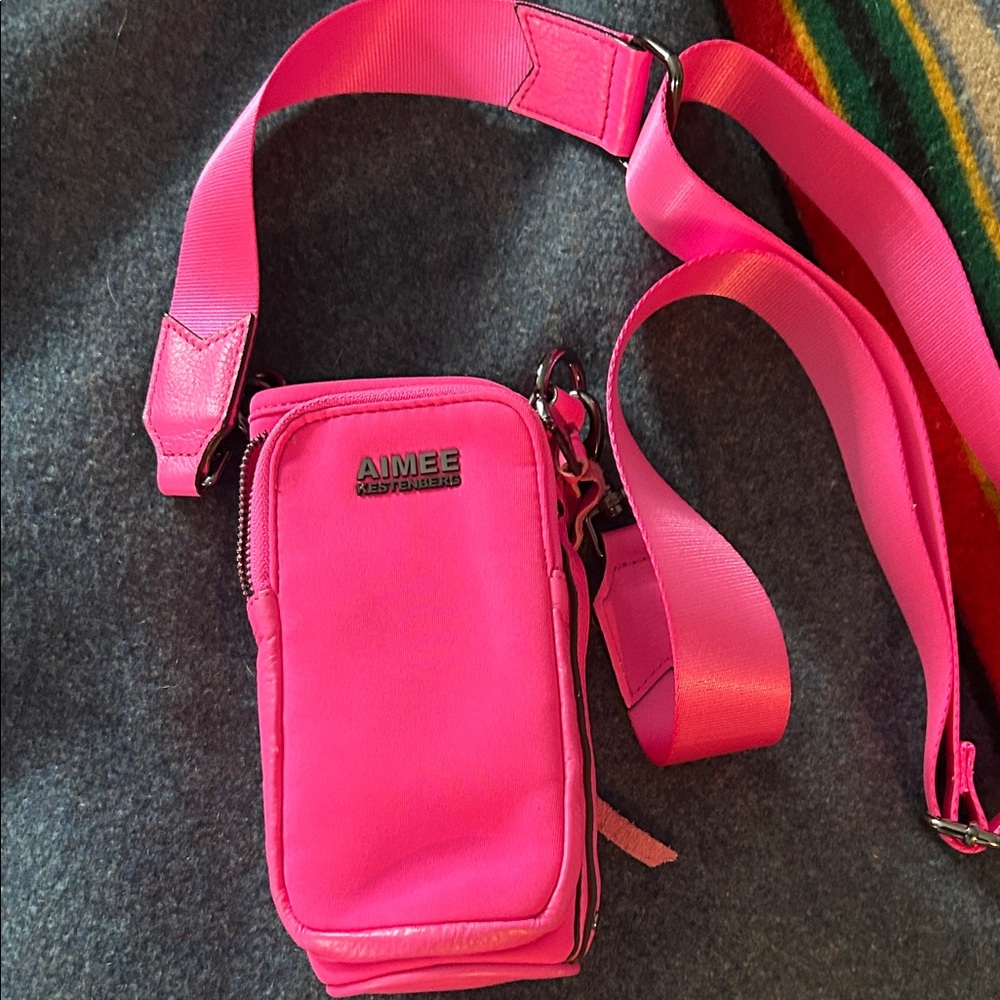 Aimee Kestenberg Neon Pink Crossbody bottle Pouch